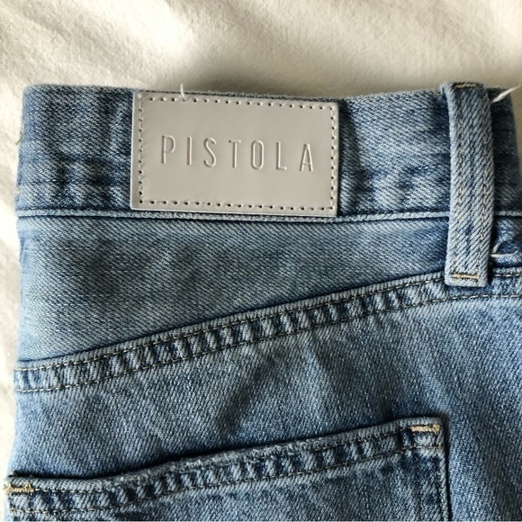 Pistola Distressed High Waisted Straight Leg Jeans - Picture 3 of 9